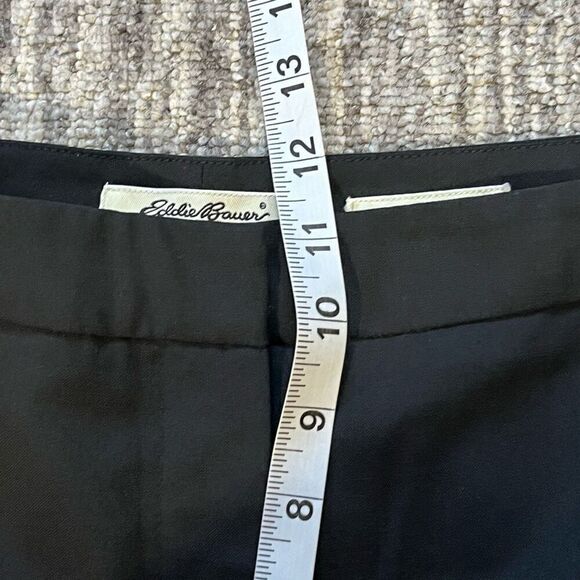 Eddie Bauer Women’s Size 8 Wool Blend Dress Pants Black Wide Leg Trousers - Picture 5 of 9